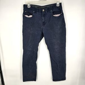 Iron Co Pants Men 34 x 30 New York NY Patriot Classic Comfort Straight Leg Blue